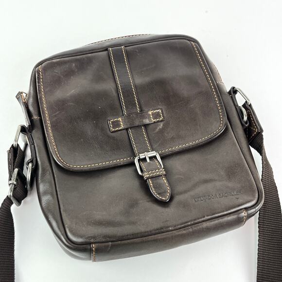 Salvador Bachiller Small Leather Messenger Style Bag Unisex Crossbody - Picture 5 of 9